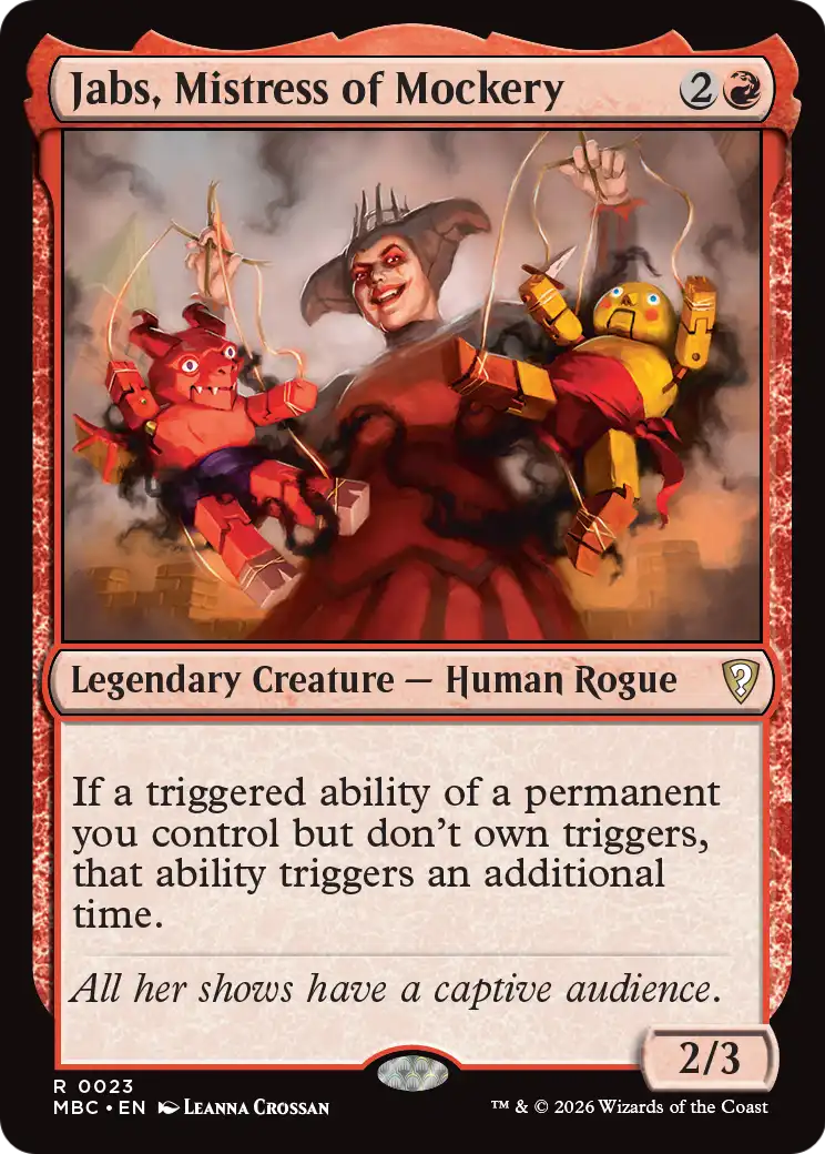 Jabs, Mistress of Mockery [Mystery Booster: Commander Edition] | Total Play