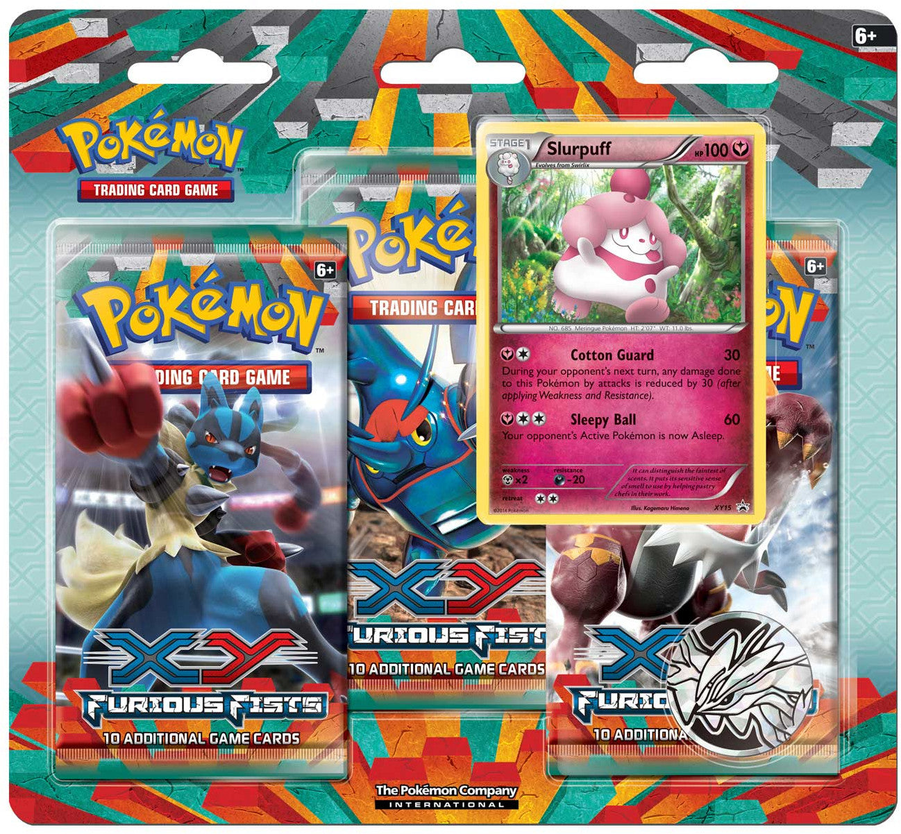 XY: Furious Fists - 3-Pack Blister Pack (Slurpuff) | Total Play