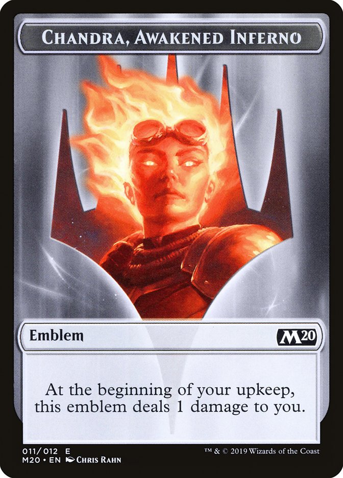 Chandra, Awakened Inferno Emblem [Core Set 2020 Tokens] | Total Play