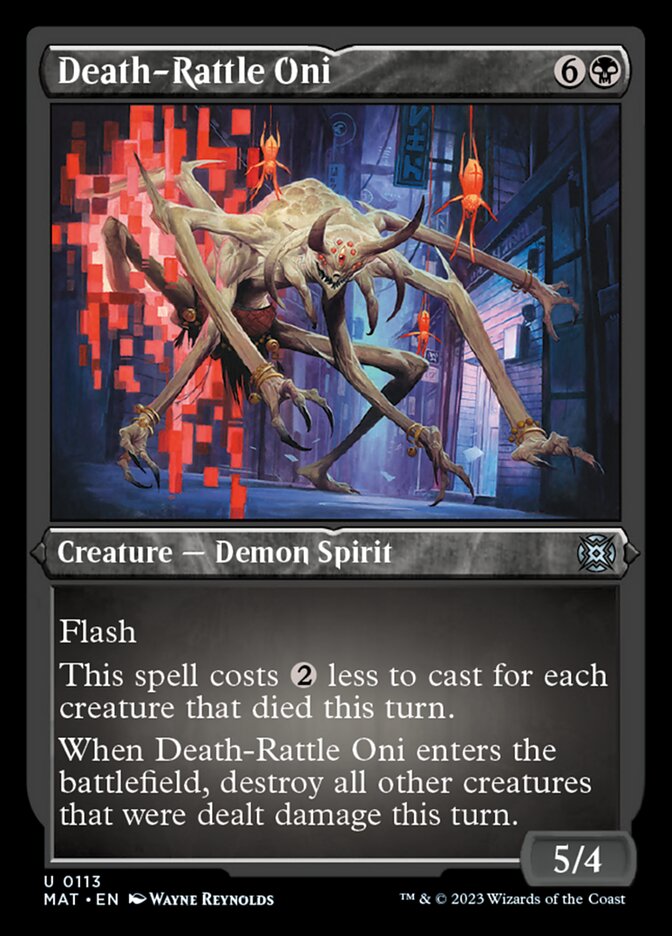 Death-Rattle Oni (Foil Etched) [March of the Machine: The Aftermath] | Total Play