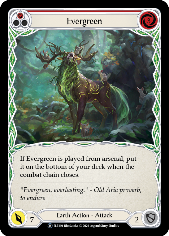 Evergreen (Red) [U-ELE119] (Tales of Aria Unlimited)  Unlimited Rainbow Foil | Total Play
