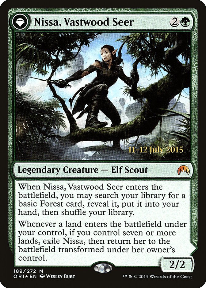 Nissa, Vastwood Seer // Nissa, Sage Animist [Magic Origins Prerelease Promos] | Total Play