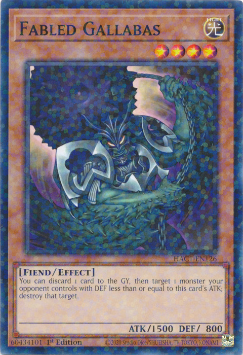 Fabled Gallabas (Duel Terminal) [HAC1-EN126] Common | Total Play