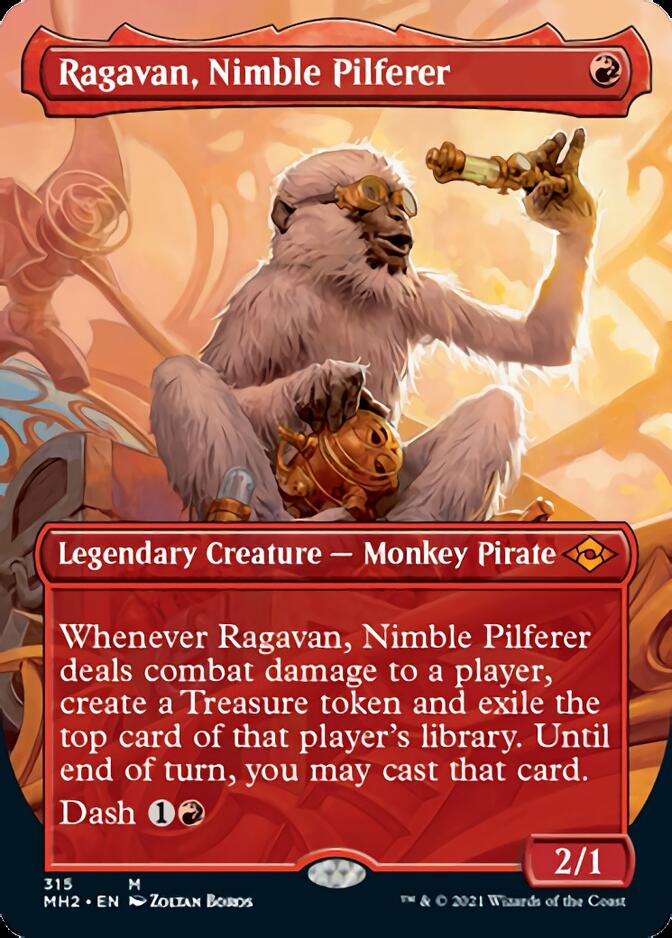 Ragavan, Nimble Pilferer (Borderless Alternate Art) [Modern Horizons 2] | Total Play