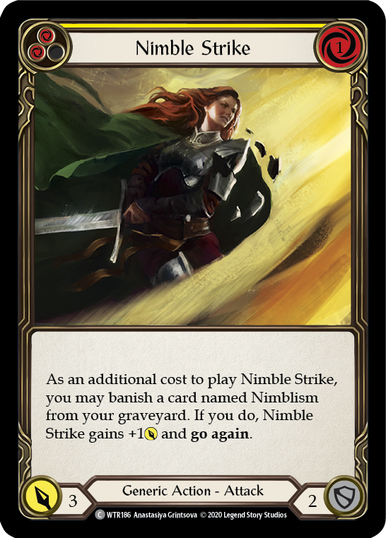 Nimble Strike (Yellow) [U-WTR186] (Welcome to Rathe Unlimited)  Unlimited Rainbow Foil | Total Play