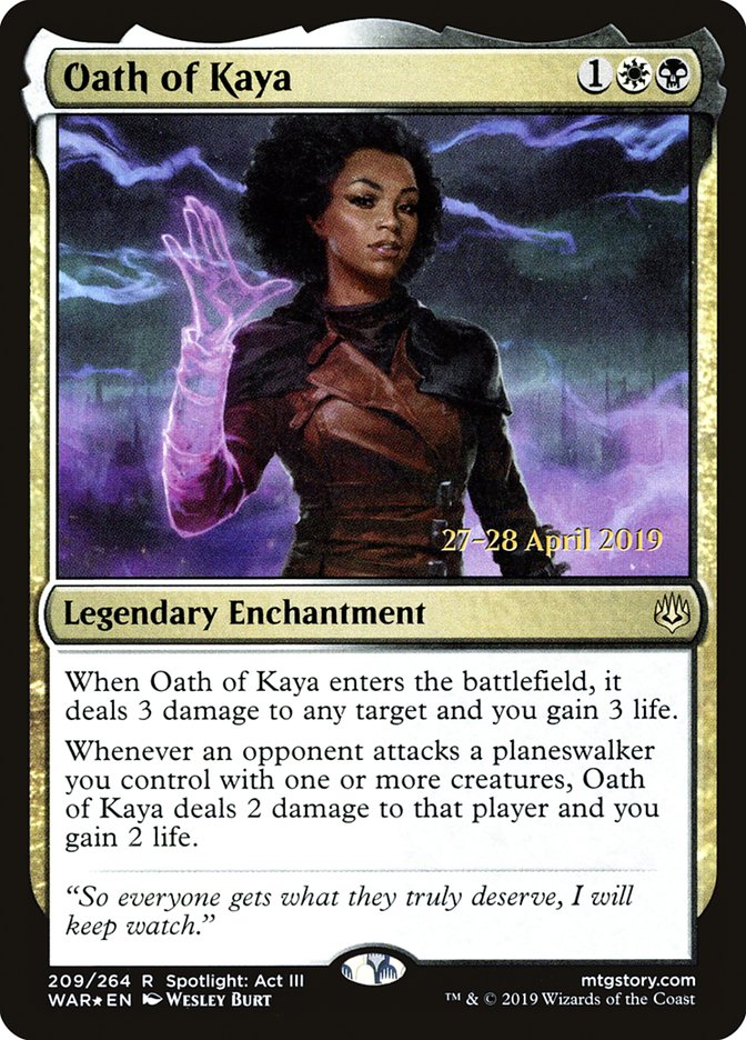 Oath of Kaya [War of the Spark Prerelease Promos] | Total Play