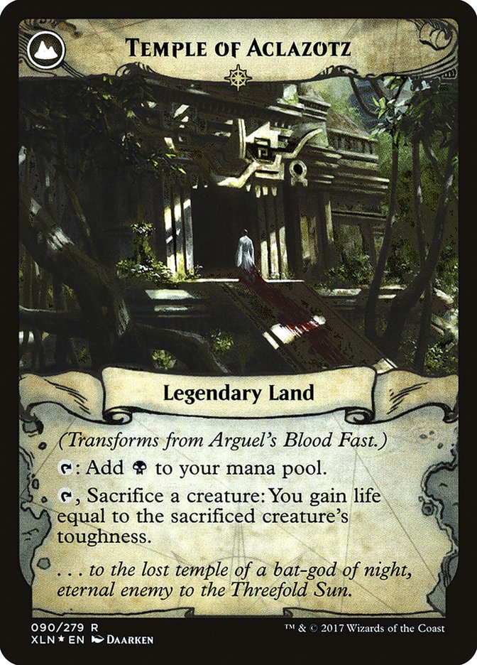 Arguel's Blood Fast // Temple of Aclazotz [Ixalan Prerelease Promos] | Total Play