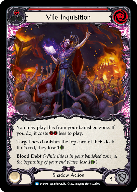 Vile Inquisition (Red) [DTD178] (Dusk Till Dawn)  Rainbow Foil | Total Play