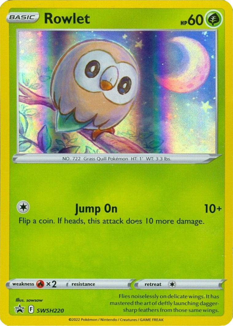 Rowlet (SWSH220) (Cosmos Holo) [Sword & Shield: Black Star Promos] | Total Play