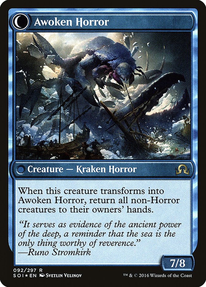Thing in the Ice // Awoken Horror [Shadows over Innistrad Prerelease Promos] | Total Play