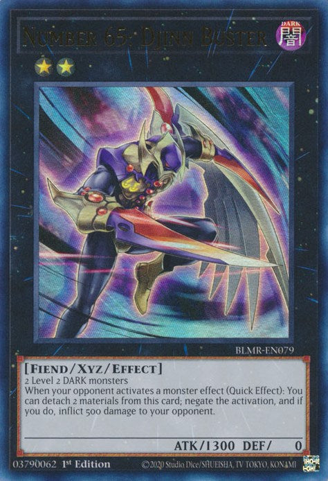 Number 65: Djinn Buster [BLMR-EN079] Ultra Rare | Total Play