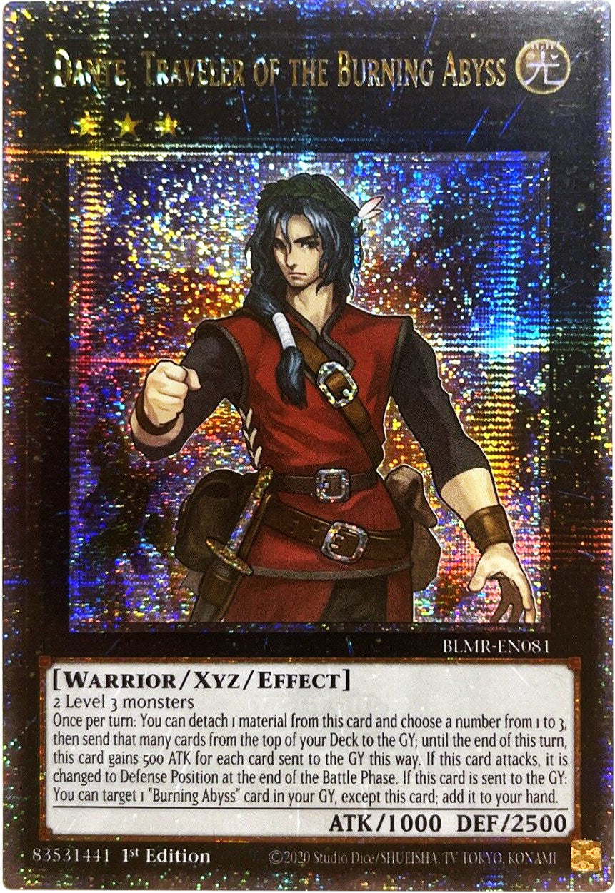 Dante, Traveler of the Burning Abyss [BLMR-EN081] Quarter Century Secret Rare | Total Play