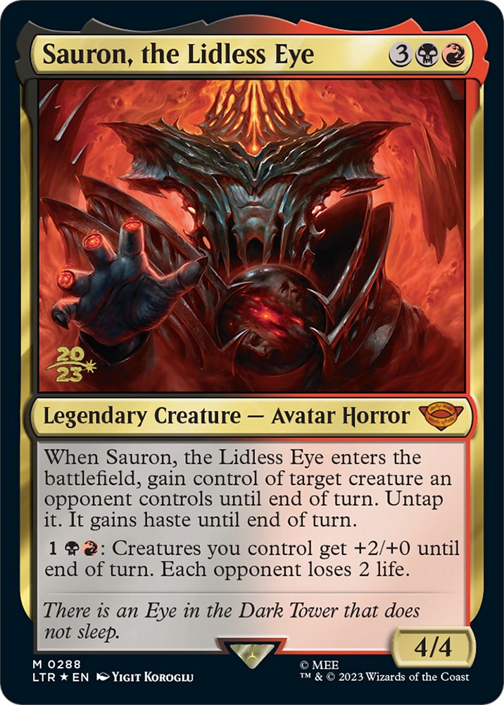 Sauron, the Lidless Eye [The Lord of the Rings: Tales of Middle-Earth Prerelease Promos] | Total Play