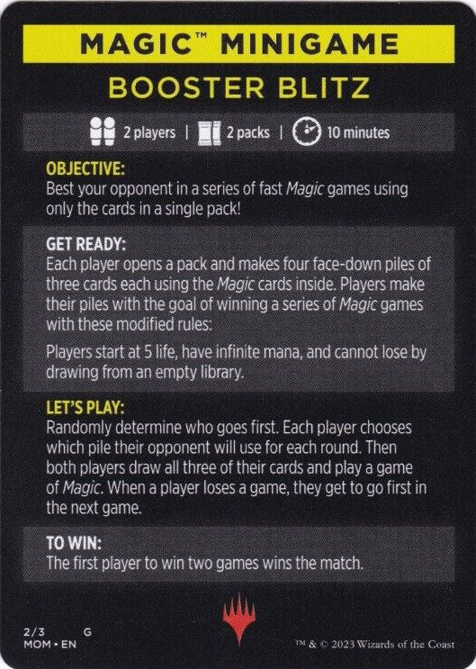 Booster Blitz (Magic Minigame) [March of the Machine Minigame] | Total Play