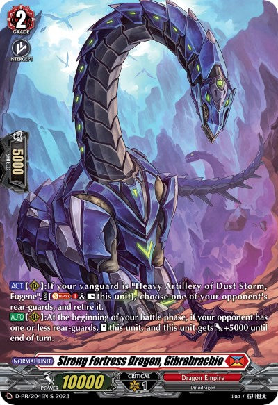 Strong Fortress Dragon, Gibrabrachio (Foil) (D-PR/204EN-S) [D Promo Cards] | Total Play