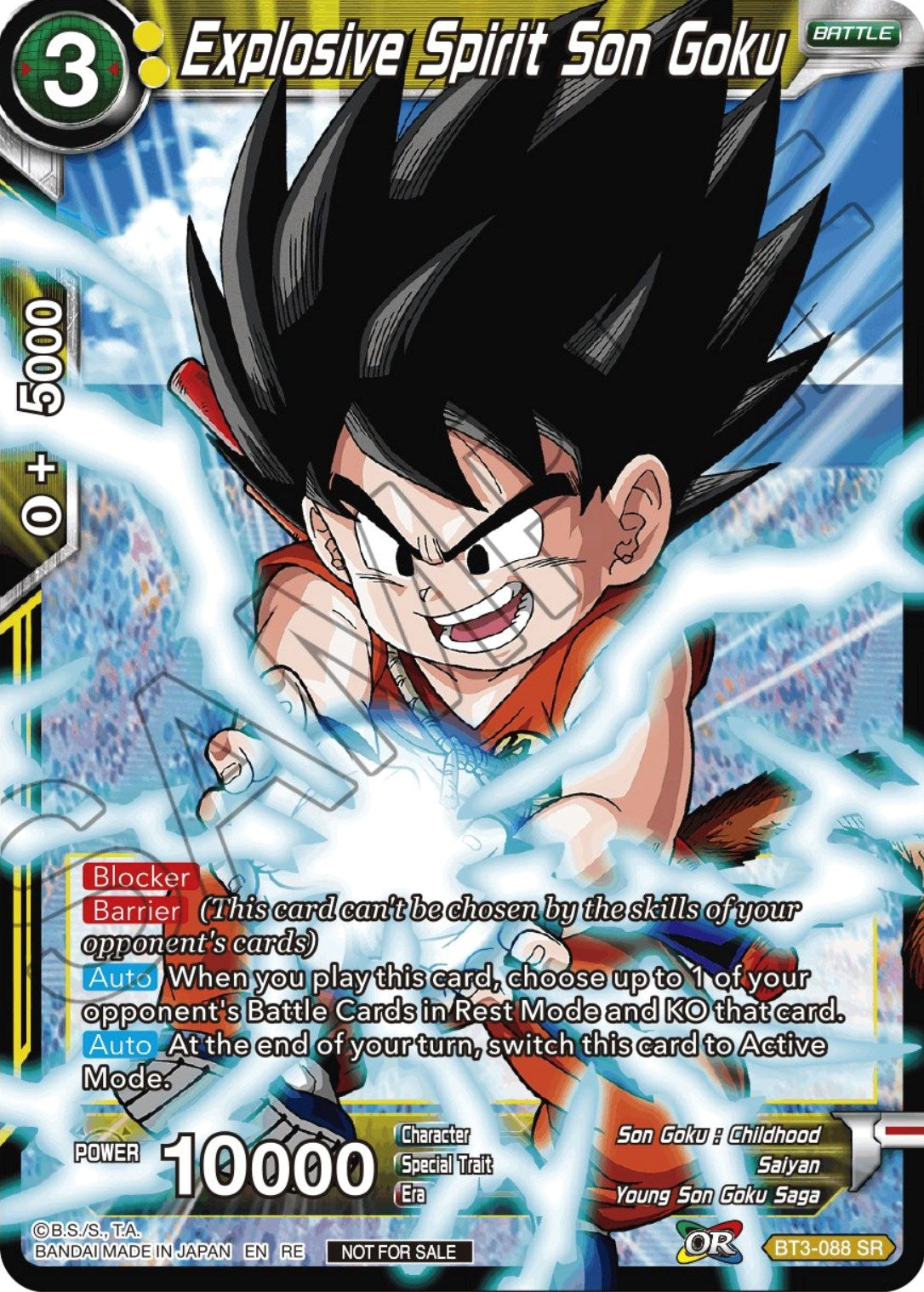 Explosive Spirit Son Goku (Championship Selection Pack 2023 Vol.2) (Silver Foil) (BT3-088) [Tournament Promotion Cards] | Total Play