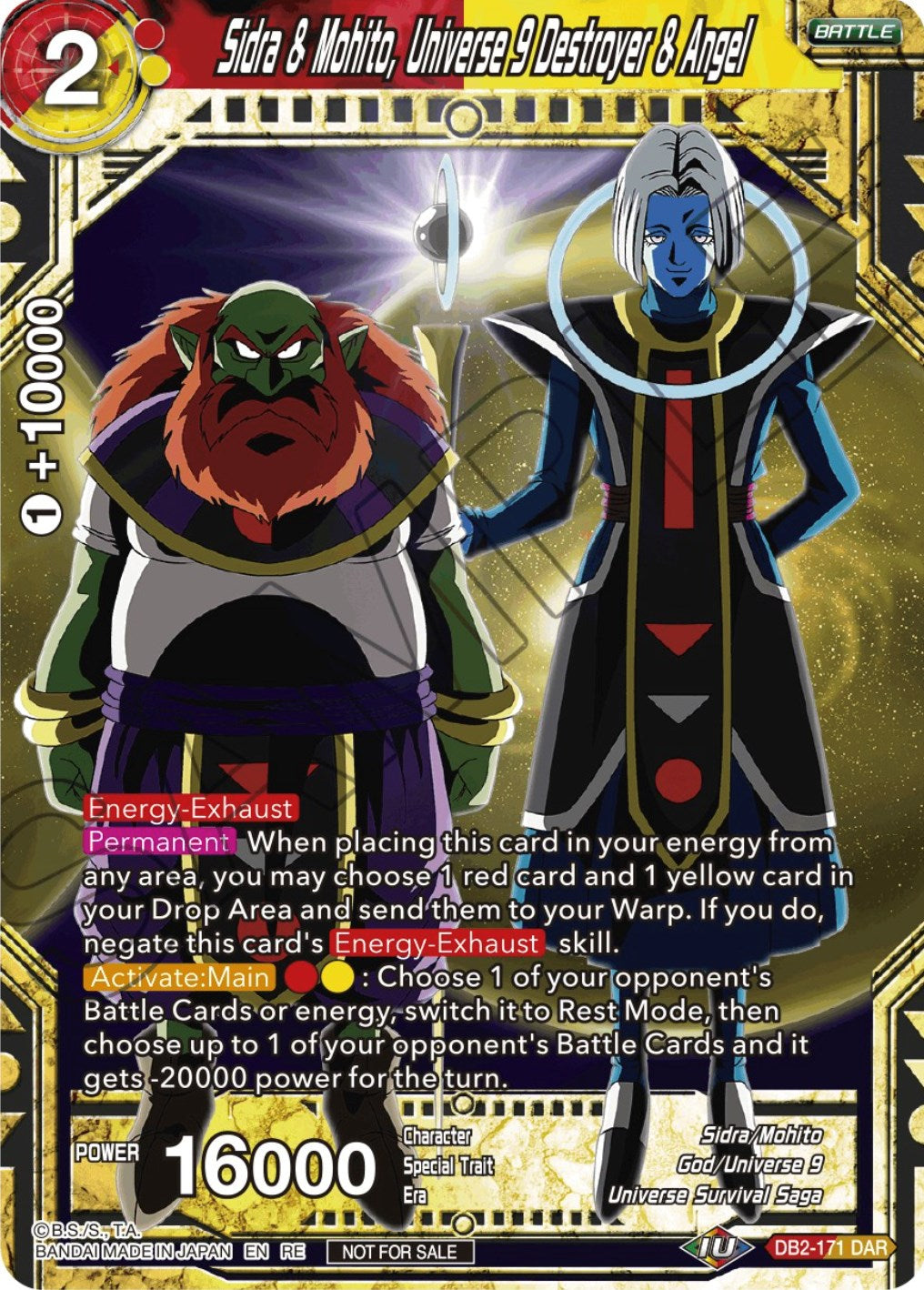 Sidra & Mohito, Universe 9 Destroyer & Angel (Championship Selection Pack 2023 Vol.2) (Silver Foil) (DB2-171) [Tournament Promotion Cards] | Total Play