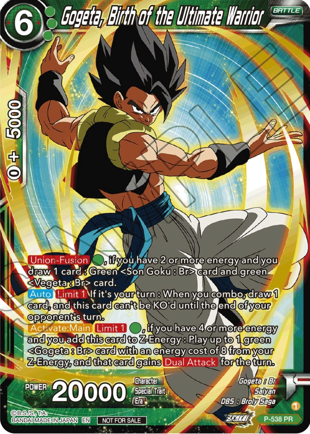Gogeta, Birth of the Ultimate Warrior (Championship Selection Pack 2023 Vol.2) (Gold-Stamped Silver Foil) (P-538) [Tournament Promotion Cards] | Total Play