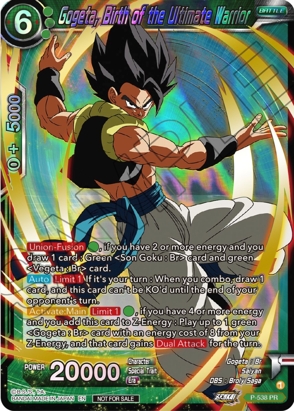 Gogeta, Birth of the Ultimate Warrior (Championship Selection Pack 2023 Vol.2) (Gold-Stamped Shatterfoil) (P-538) [Tournament Promotion Cards] | Total Play