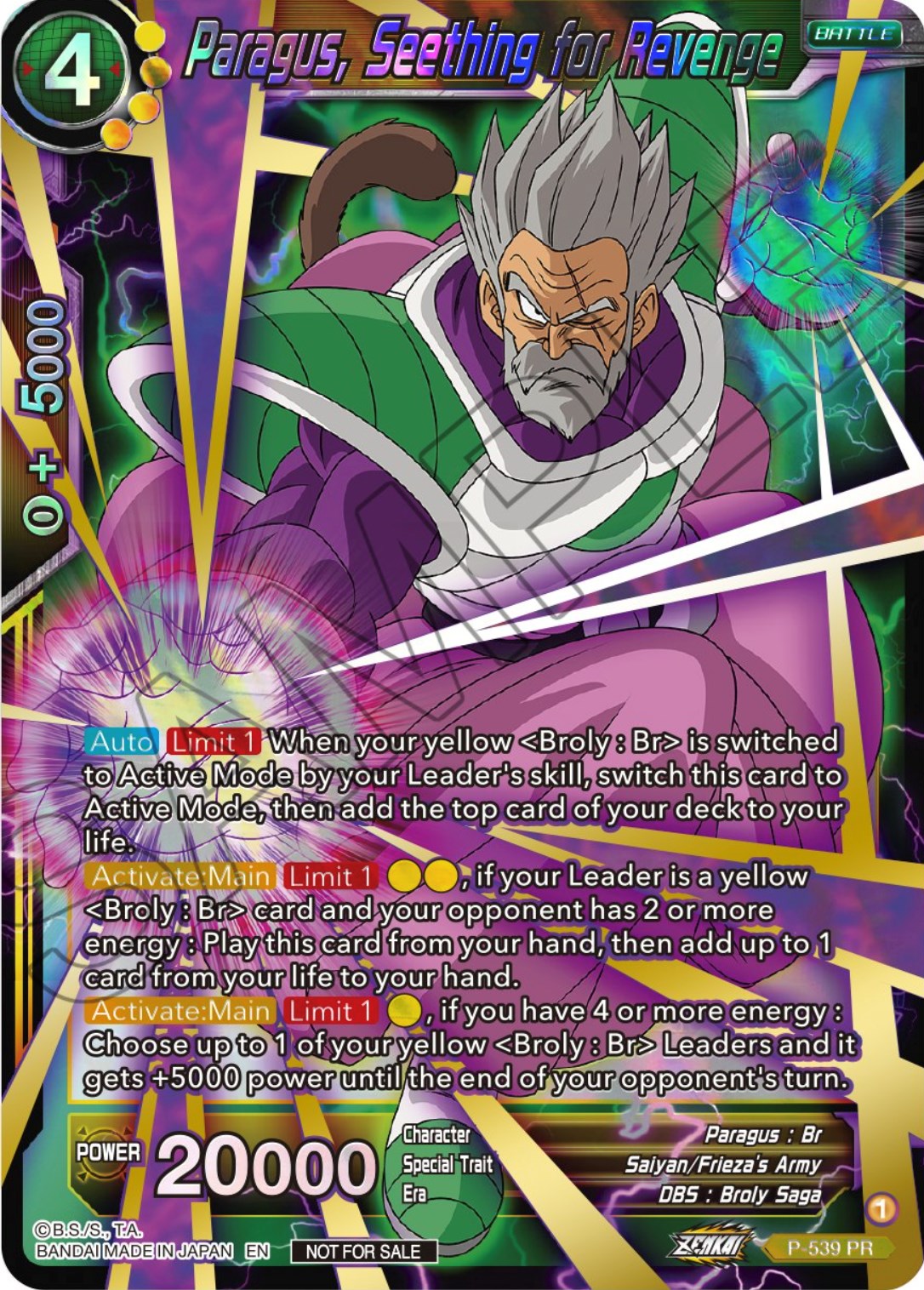 Paragus, Seething for Revenge (Championship Selection Pack 2023 Vol.2) (Gold-Stamped Shatterfoil) (P-539) [Tournament Promotion Cards] | Total Play