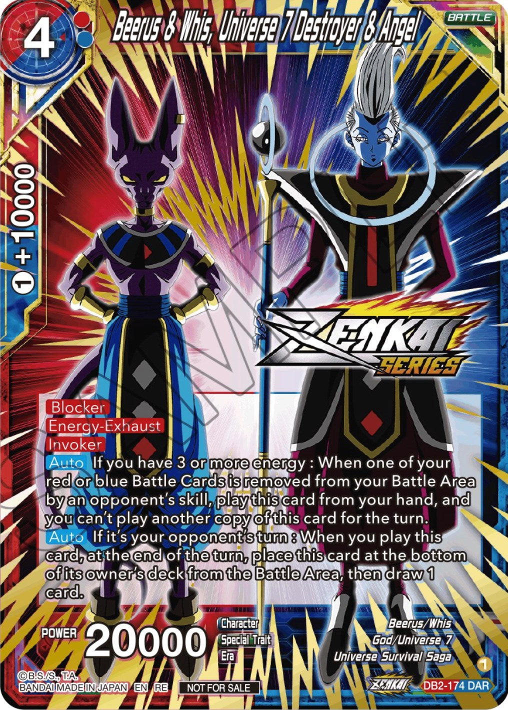 Beerus & Whis, Universe 7 Destroyer & Angel (Event Pack 12) (DB2-174) [Tournament Promotion Cards] | Total Play