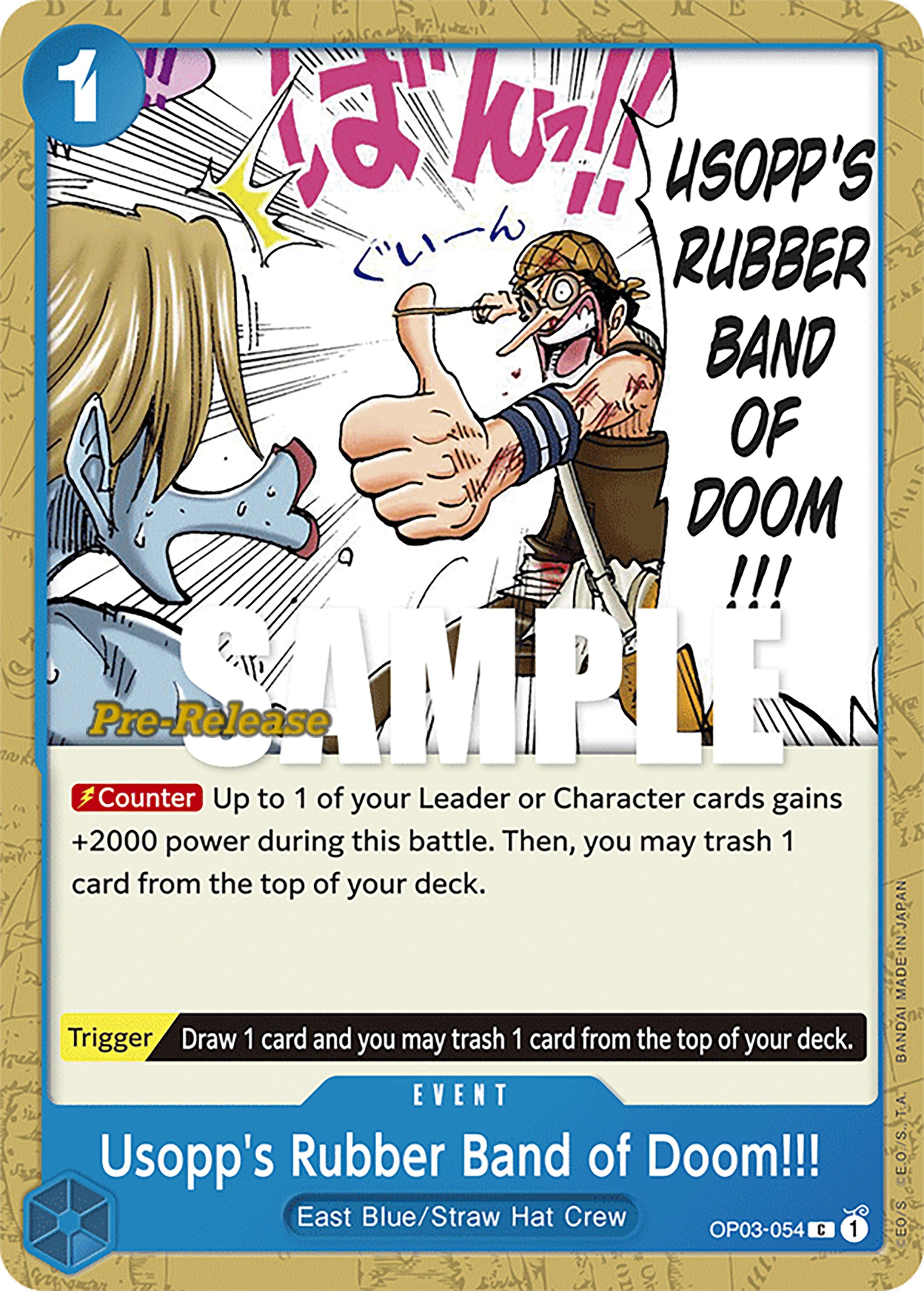 Usopp's Rubber Band of Doom!!! [Pillars of Strength Pre-Release Cards] | Total Play