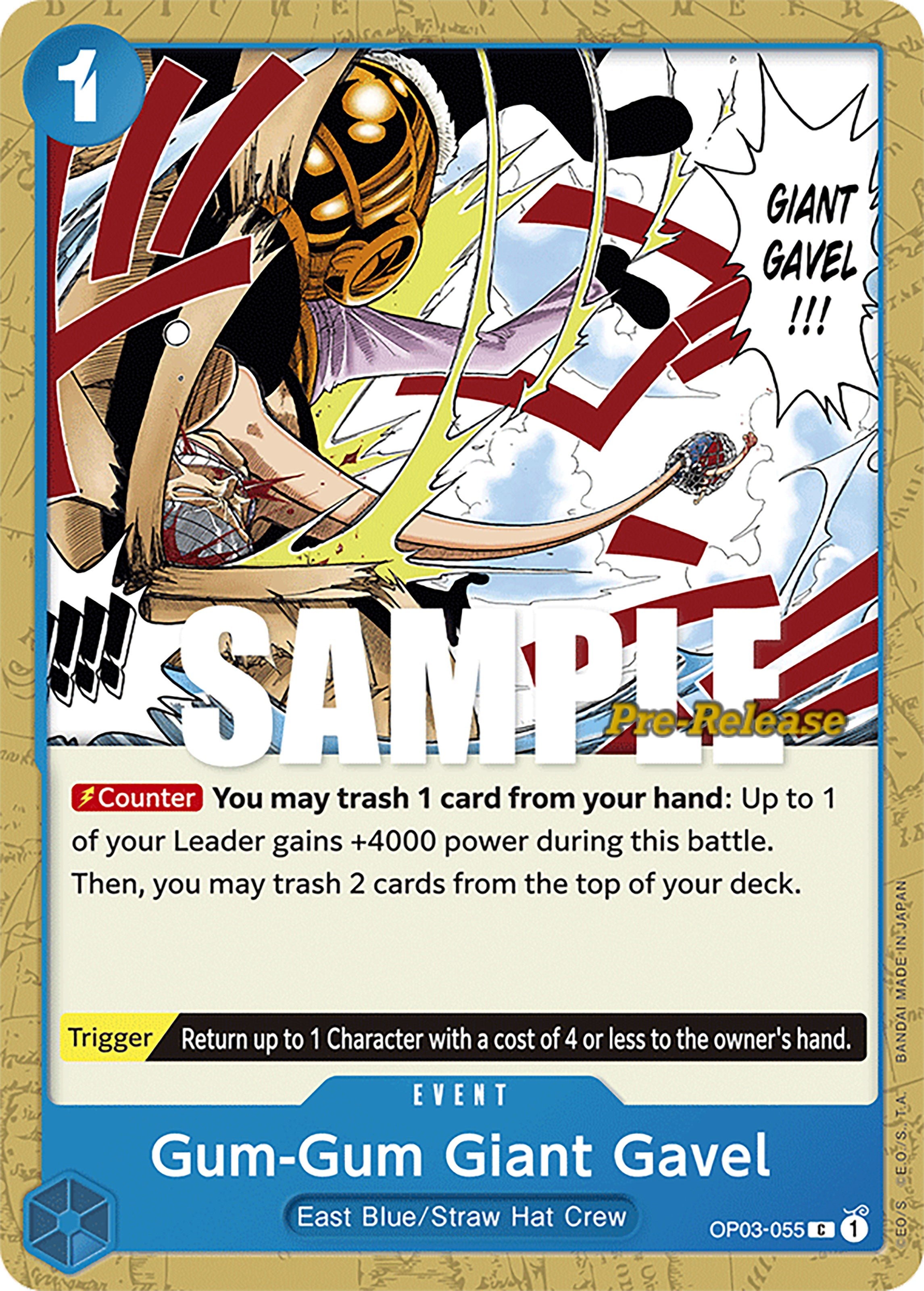 Gum-Gum Giant Gavel [Pillars of Strength Pre-Release Cards] | Total Play