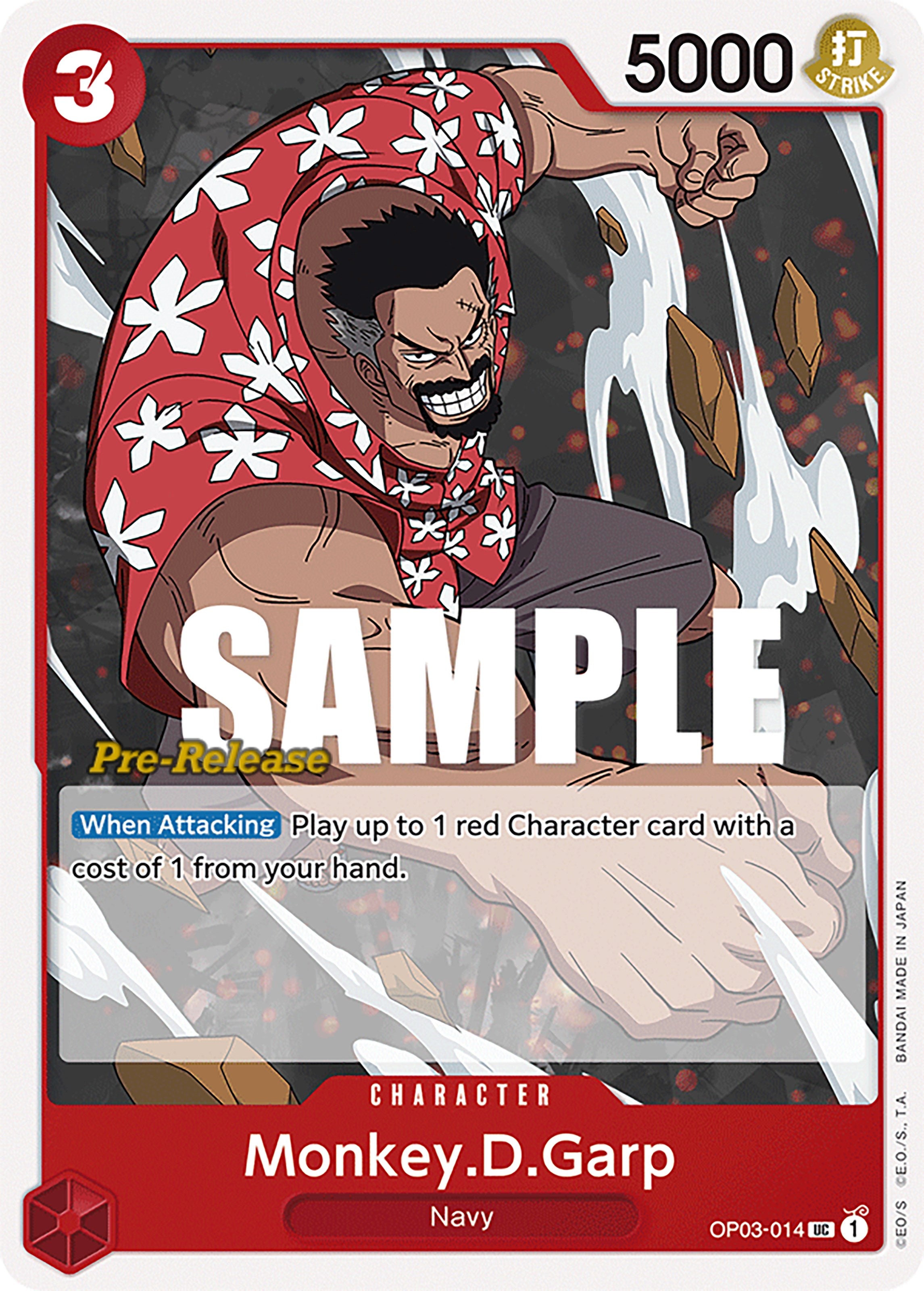 Monkey.D.Garp [Pillars of Strength Pre-Release Cards] | Total Play