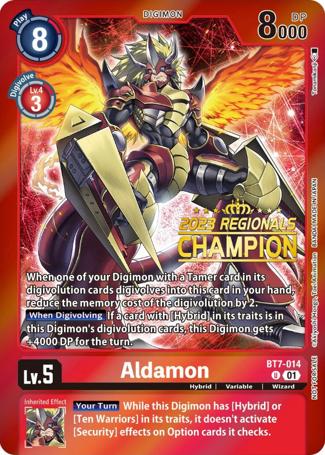 Aldamon [BT7-014] (2023 Regionals Champion) [Next Adventure Promos] | Total Play