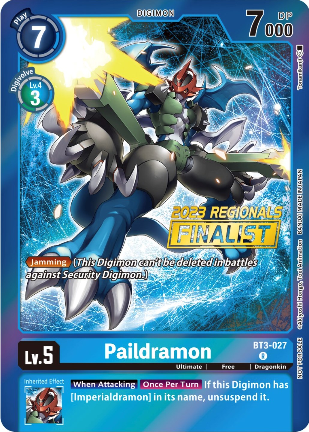 Paildramon [BT3-027] (2023 Regionals Finalist) [Release Special Booster Promos] | Total Play