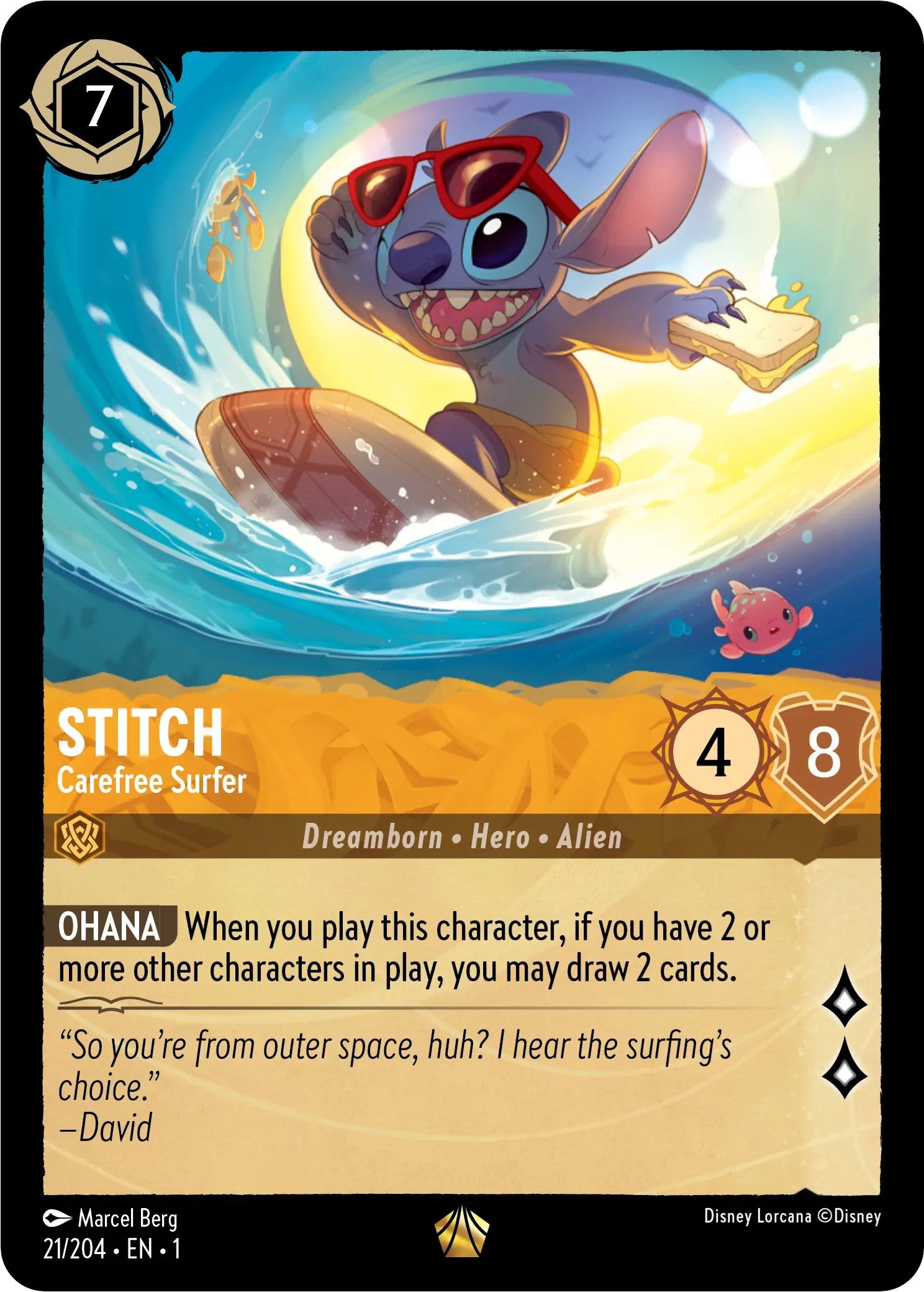 Stitch - Carefree Surfer (21/204) [The First Chapter] | Total Play