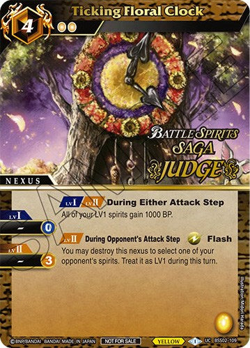 Ticking Floral Clock (Judge Pack Vol. 2) (BSS02-109) [Battle Spirits Saga Promo Cards] | Total Play