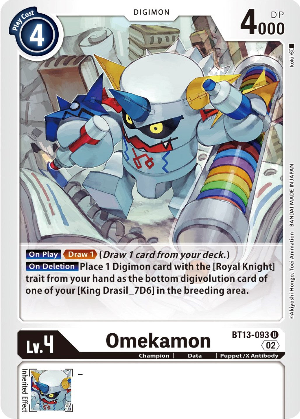 Omekamon [BT13-093] [Versus Royal Knights Booster] | Total Play