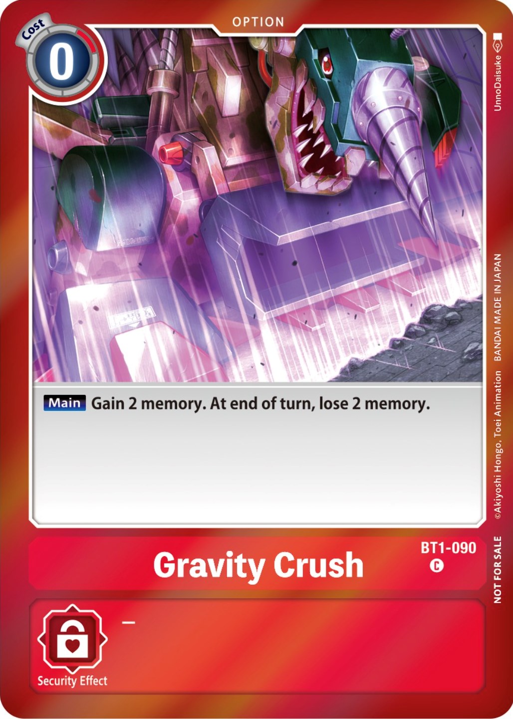 Gravity Crush [BT1-090] (Event Pack 5) [Release Special Booster Promos] | Total Play