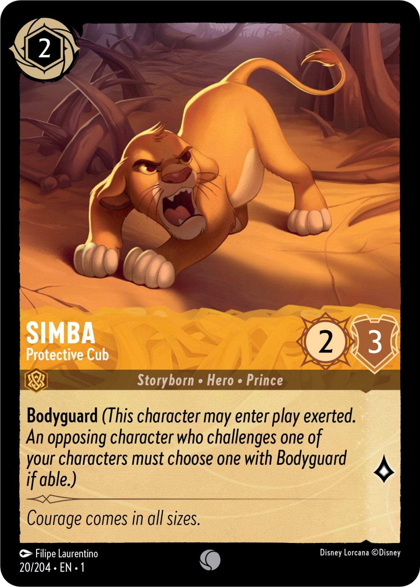 Simba - Protective Cub (20/204) [The First Chapter] | Total Play