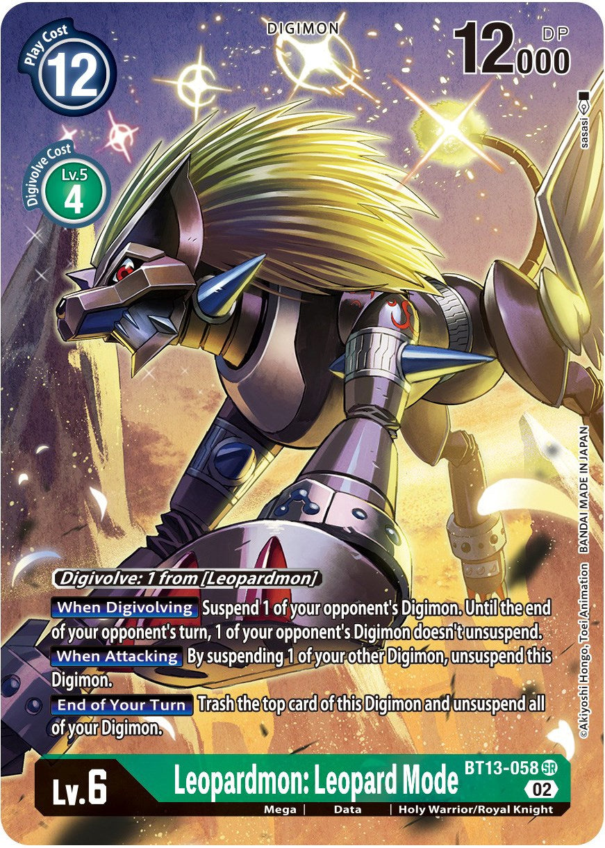 Leopardmon: Leopard Mode [BT13-058] (Alternate Art) [Versus Royal Knights Booster] | Total Play