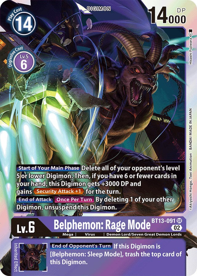 Belphemon: Rage Mode [BT13-091] [Versus Royal Knights Booster] | Total Play