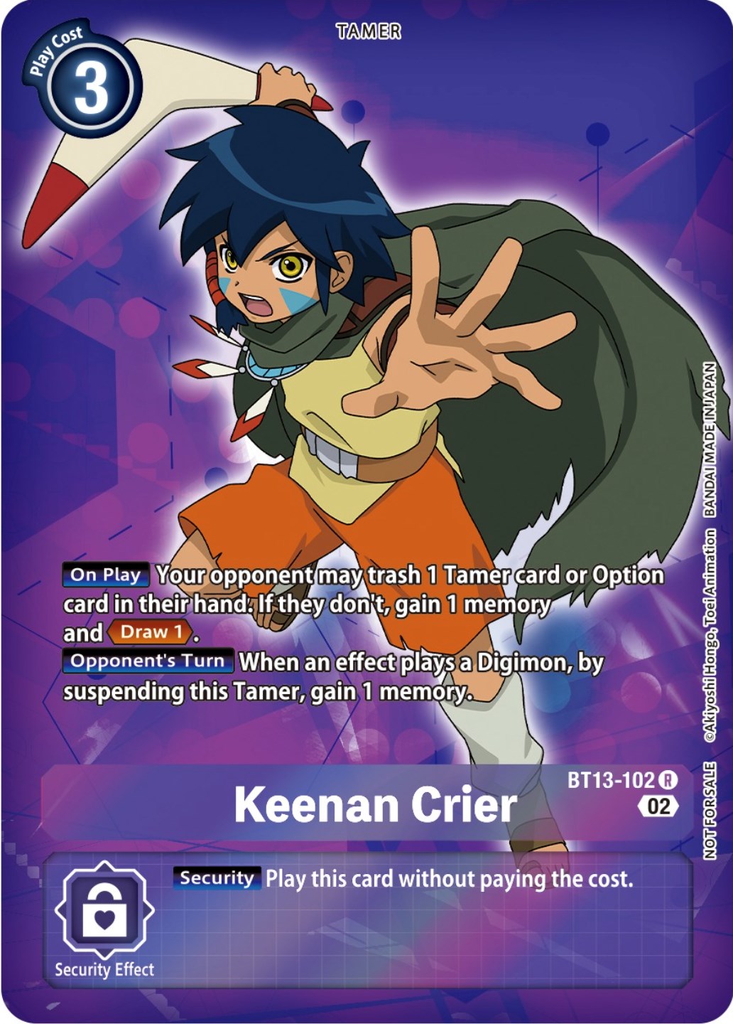 Keenan Crier [BT13-102] (Box Topper) [Versus Royal Knights Booster] | Total Play