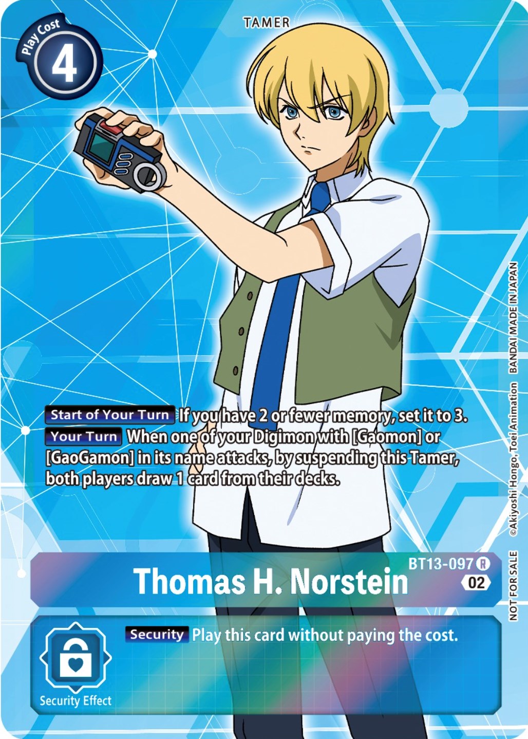 Thomas H. Norstein [BT13-097] (Box Topper) [Versus Royal Knights Booster] | Total Play