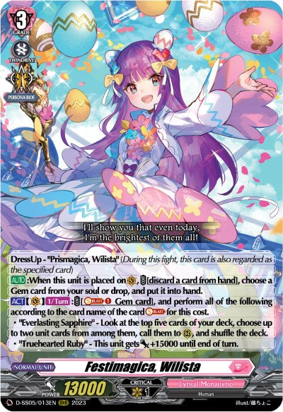 Festimagica, Wilista (D-SS05/013EN) [Festival Booster 2023] | Total Play