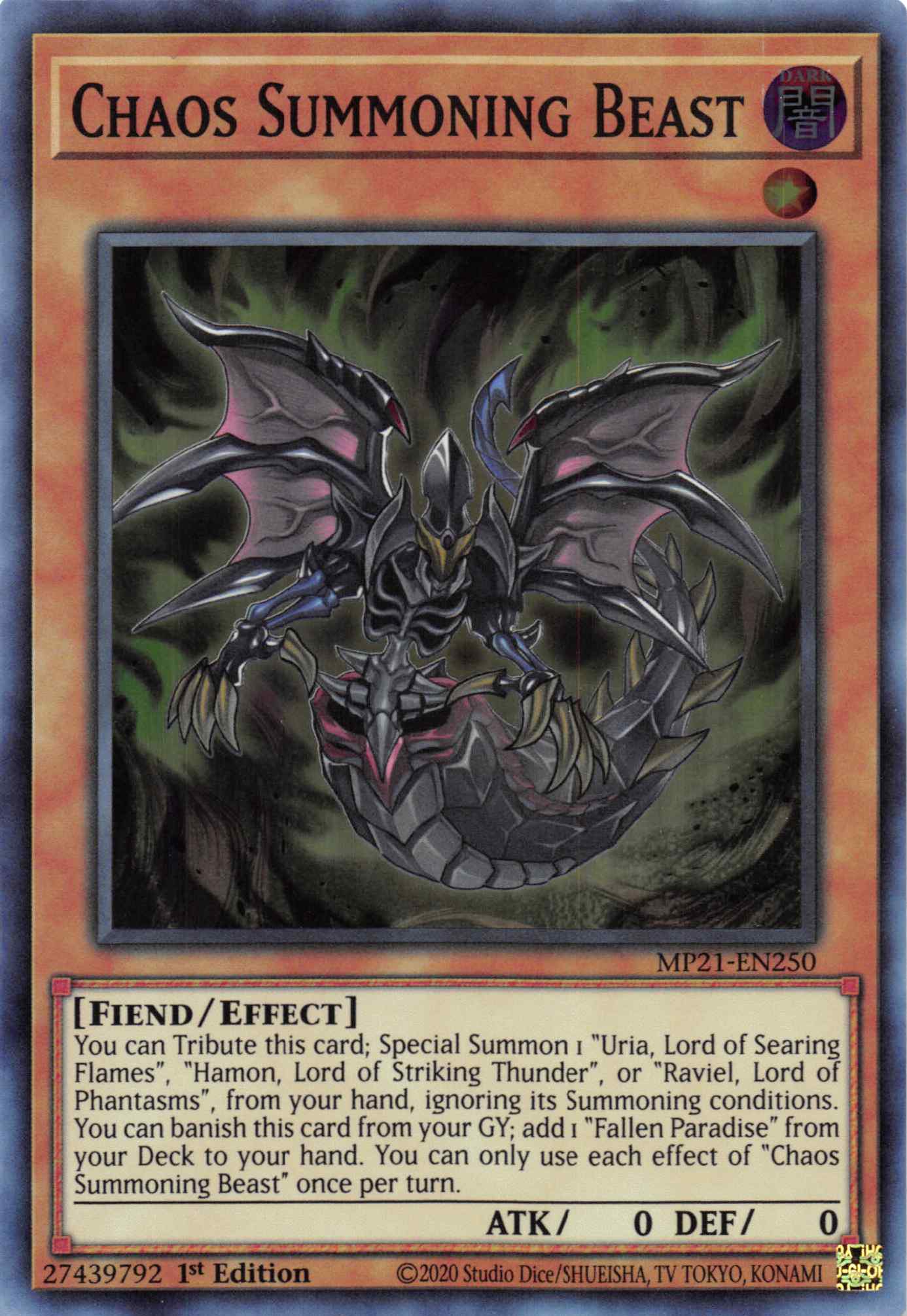 Chaos Summoning Beast [MP21-EN250] Super Rare | Total Play