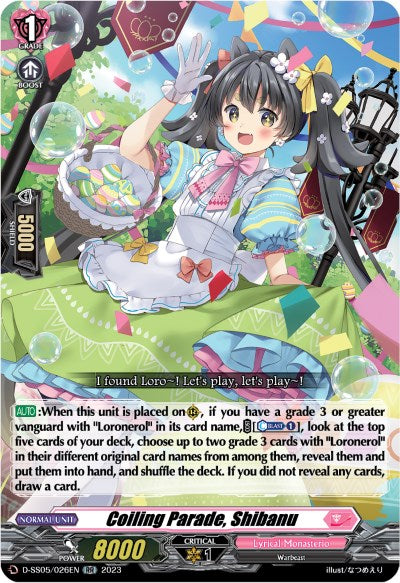 Coiling Parade, Shibanu (D-SS05/026EN) [Festival Booster 2023] | Total Play