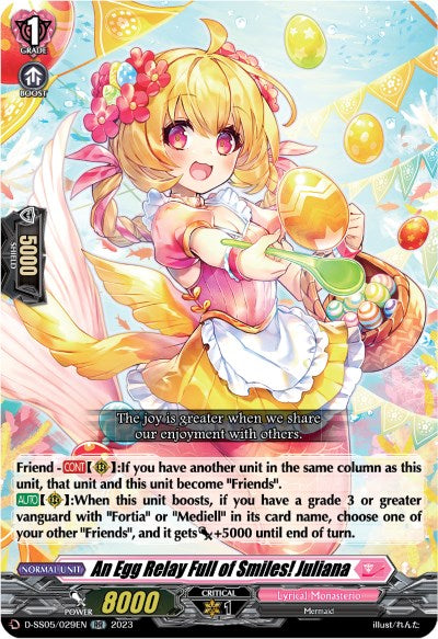 An Egg Relay Full of Smiles! Juliana (D-SS05/029EN) [Festival Booster 2023] | Total Play
