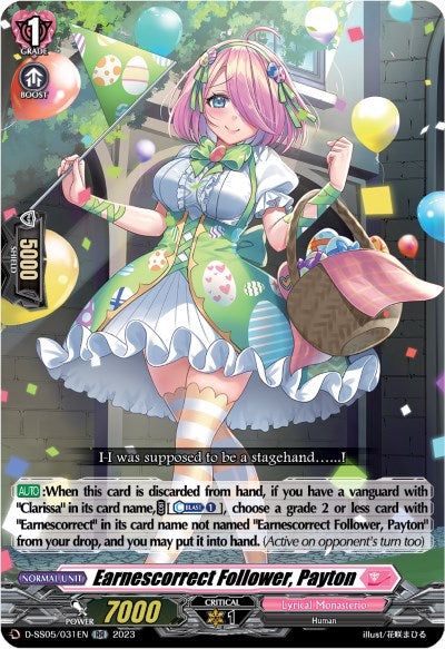 Earnescorrect Follower, Payton (D-SS05/031EN) [Festival Booster 2023] | Total Play