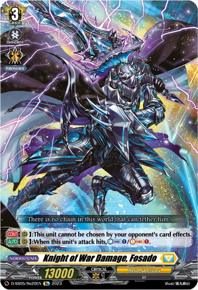 Knight of War Damage, Fosado (D-SS05/Re20EN) [Festival Booster 2023] | Total Play