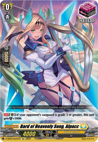 Bard of Heavenly Song, Alpacc (D-SS05/Re24EN) [Festival Booster 2023] | Total Play