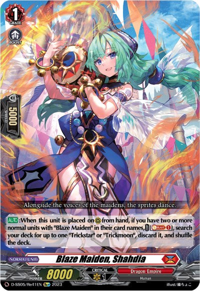 Blaze Maiden, Shahdia (D-SS05/Re41EN) [Festival Booster 2023] | Total Play