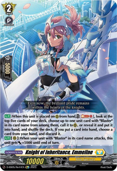 Knight of Inheritance, Emmeline (D-SS05/Re44EN) [Festival Booster 2023] | Total Play