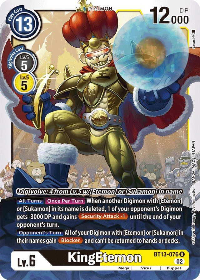 KingEtemon [BT13-076] [Versus Royal Knights Booster] | Total Play