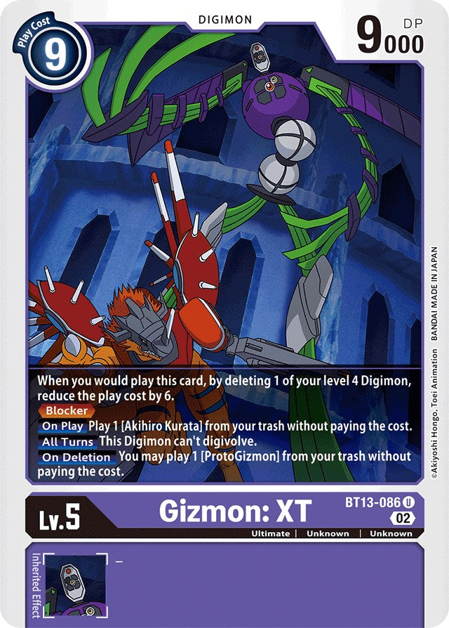 Gizmon: XT [BT13-086] [Versus Royal Knights Booster] | Total Play